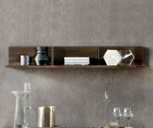 "Kimi" Walnut Wall Shelf