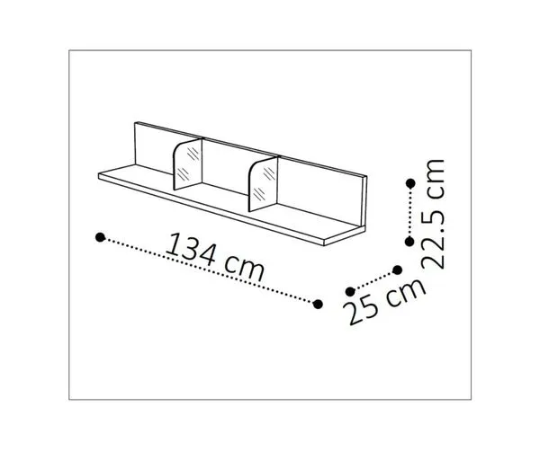 "Kimi" Walnut Wall Shelf