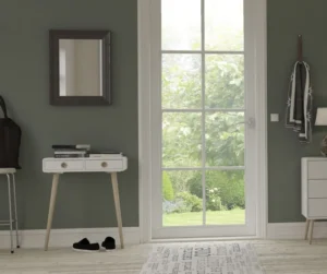 256-Softline Off-White 2-Drawer Low Hall Table - Elegant Beech Wood Design