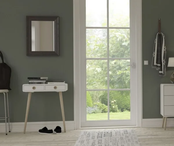 256-Softline Off-White 2-Drawer Low Hall Table - Elegant Beech Wood Design