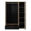 265-Armond Wardrobe – Modern 3-Door Storage with Natural Oak Finish