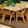 134-Joy Garden Seating Set - Deluxe Square Table with Eight Seats