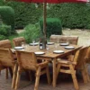 134-Joy Garden Seating Set - Deluxe Square Table with Eight Seats