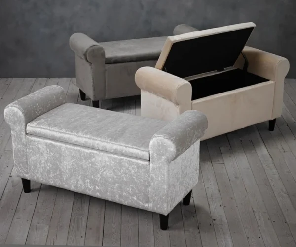 250-Beauty Horizon Ottoman Box - Elegant Design with Ample Storage Space