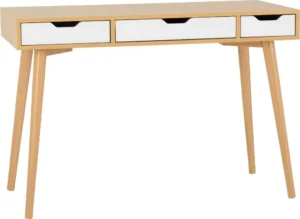 Cecilia Luxury Console – Unique Design with White High Gloss and 3 Drawers