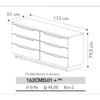 Lucia White Storage Unit - Italian Design with 6 Drawers