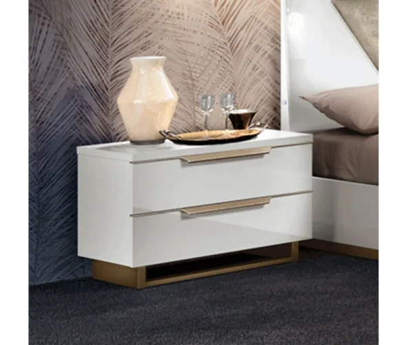 201-Lucia Commode - Elegant White Gloss Italian Design