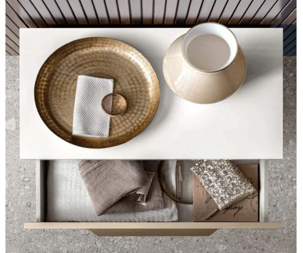 201-Lucia Commode - Elegant White Gloss Italian Design