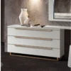 198-Lucia White Storage and Dresser Unit - Italian Design with 3 Drawers