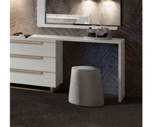 198-Lucia White Storage and Dresser Unit - Italian Design with 3 Drawers