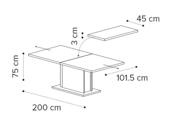 167-Conquita Family Dining Table - Luxurious Walnut Design