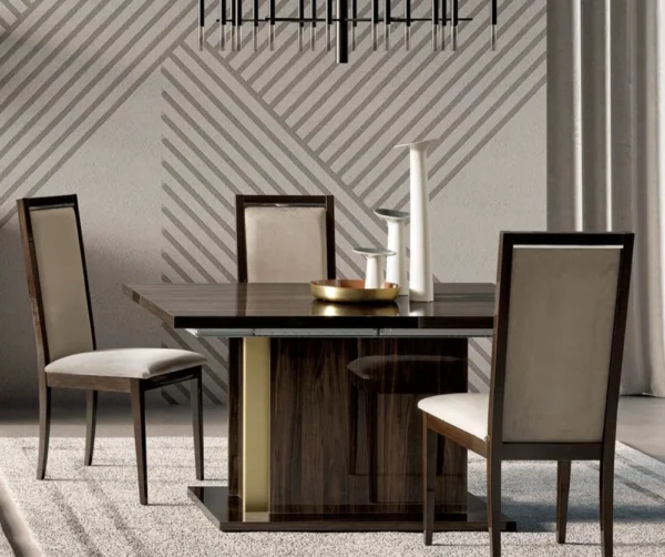 167-Conquita Family Dining Table - Luxurious Walnut Design
